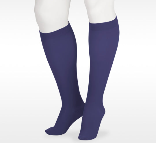 Juzo Soft Knee High 20-30 mmHg w/ Silicone Band, Navy