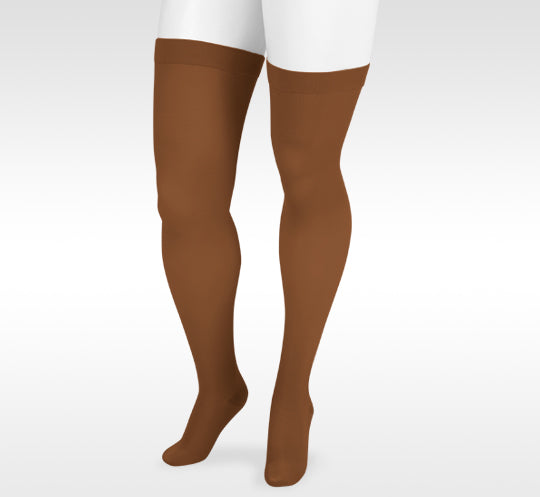 Juzo Soft Thigh High 15-20 mmHg w/ Silicone Band, Mocha