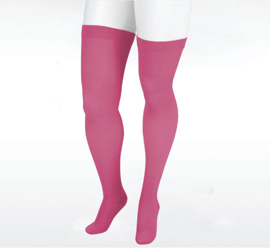 Juzo Naturally Sheer Thigh High 15-20 mmhg w/ Silicone Band, Every Rose