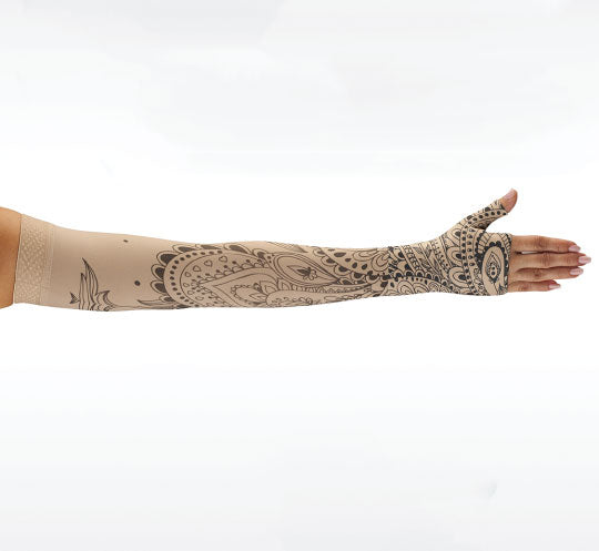 Juzo Soft Armsleeve w/ Silicone Band, Boho Spirit Henna