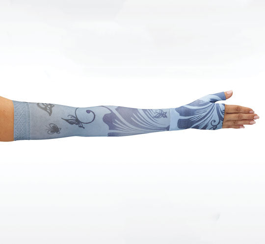 Juzo Soft Seamless Gauntlet, Butterfly Flower Blue