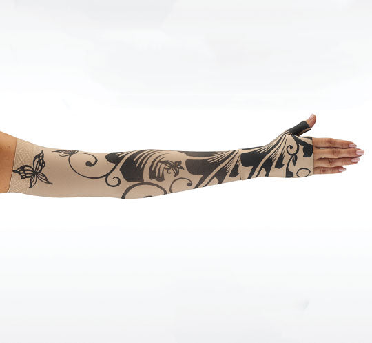 Juzo Soft Seamless Gauntlet, Butterfly Flower Henna