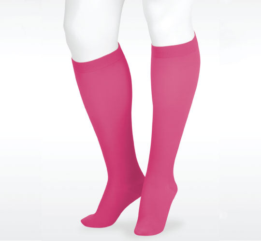 Juzo Dynamic Knee High 30-40 mmHg w/ 3.5 cm Silicone Band, Every Rose