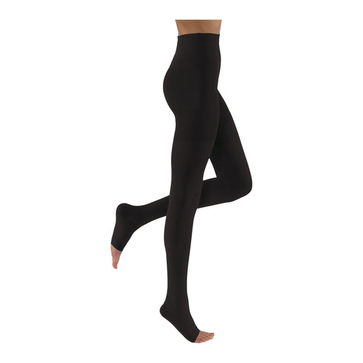 Capreze Medical Compression Pantyhose Control Top Leggswear Blackout Women  High Waist Tights Solid Color Ladies Comfy Footed Soft Seamless Black Open