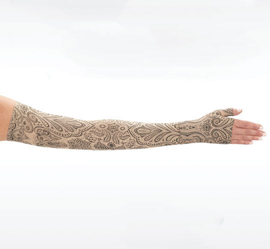 Juzo Soft Armsleeve w/ Silicone, Paisley Henna