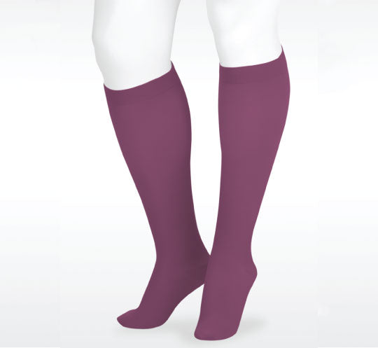 Juzo Soft Knee High 30-40 mmHg w/ Silicone Band, Purple Rain