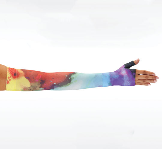 Juzo Soft Armsleeve w/ Silicone Band, Watercolor Multi Burst