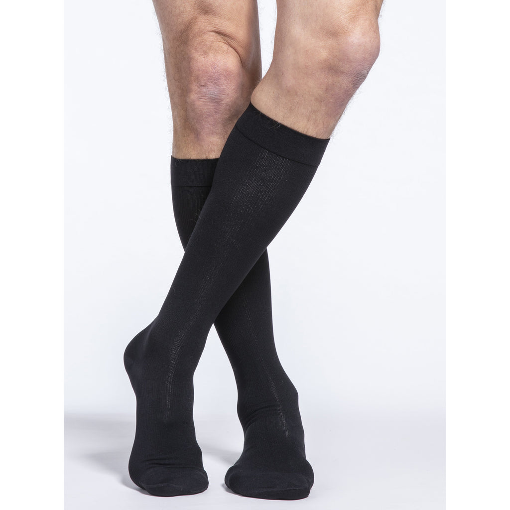 Sigvaris Dynaven Men's 20-30mmHg Knee High Compression Stockings (Special Order Only) X-Large - Short / Black