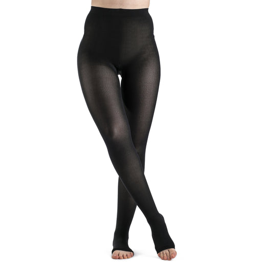 15-21 mmHg GRADUATED COMPRESSION PANTYHOSE (L, BLACK) : :  Clothing, Shoes & Accessories