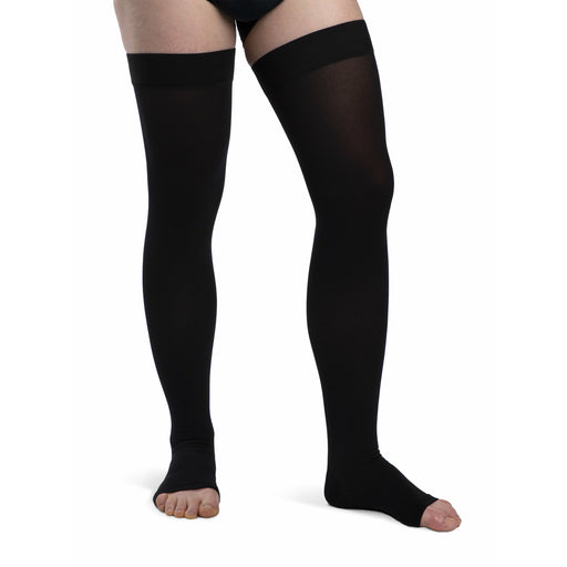 Sigvaris Style Transparent Class 2 Thigh Black Compression Stockings