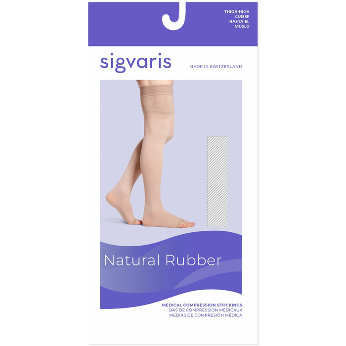 Sigvaris Cotton Knee High 30-40 mmHg, Open Toe