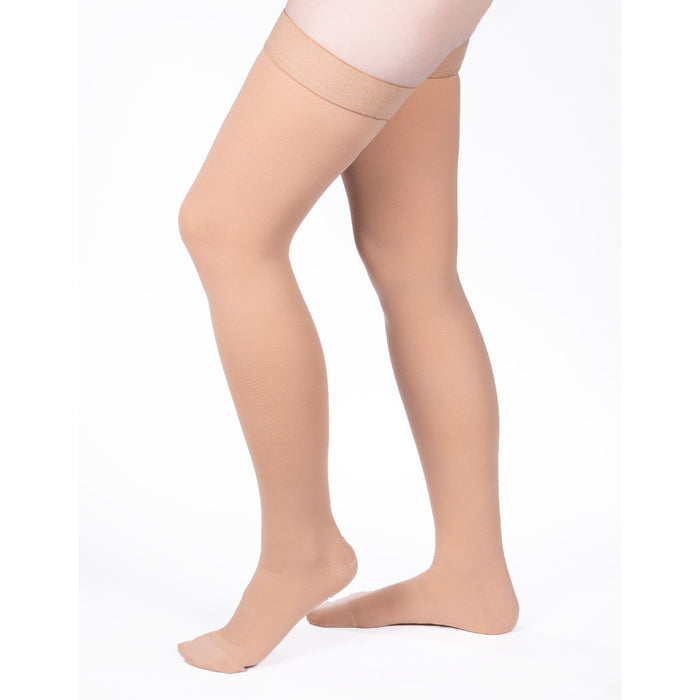 Made in USA - Womens Compression Tights 20-30mmHg for Travel - Beige,  X-Large 